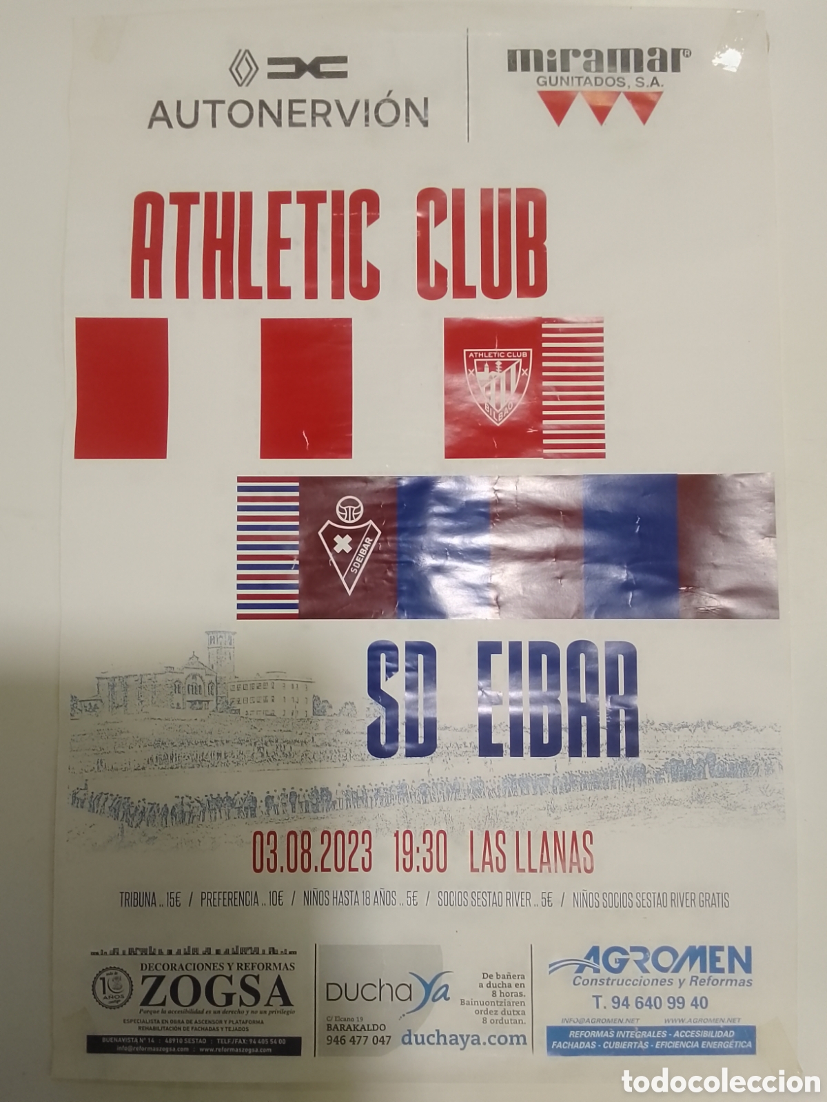Coleccionismo deportivo: Cartel Athletic Club &bull; SD Eibar.