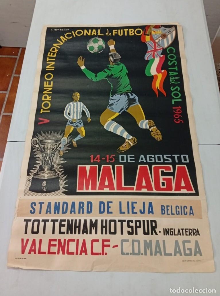 Coleccionismo deportivo: Cartel original V torneo Costa del Sol 1965