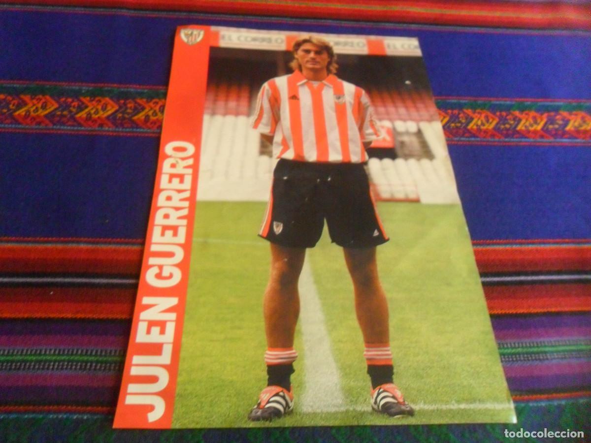 Coleccionismo deportivo: 2 P&Oacute;STER JULEN GUERRERO ATHLETIC CLUB DE BILBAO GOLOSINAS VIDAL 1996 97 Y EL CORREO ESPA&Ntilde;OL. RAROS