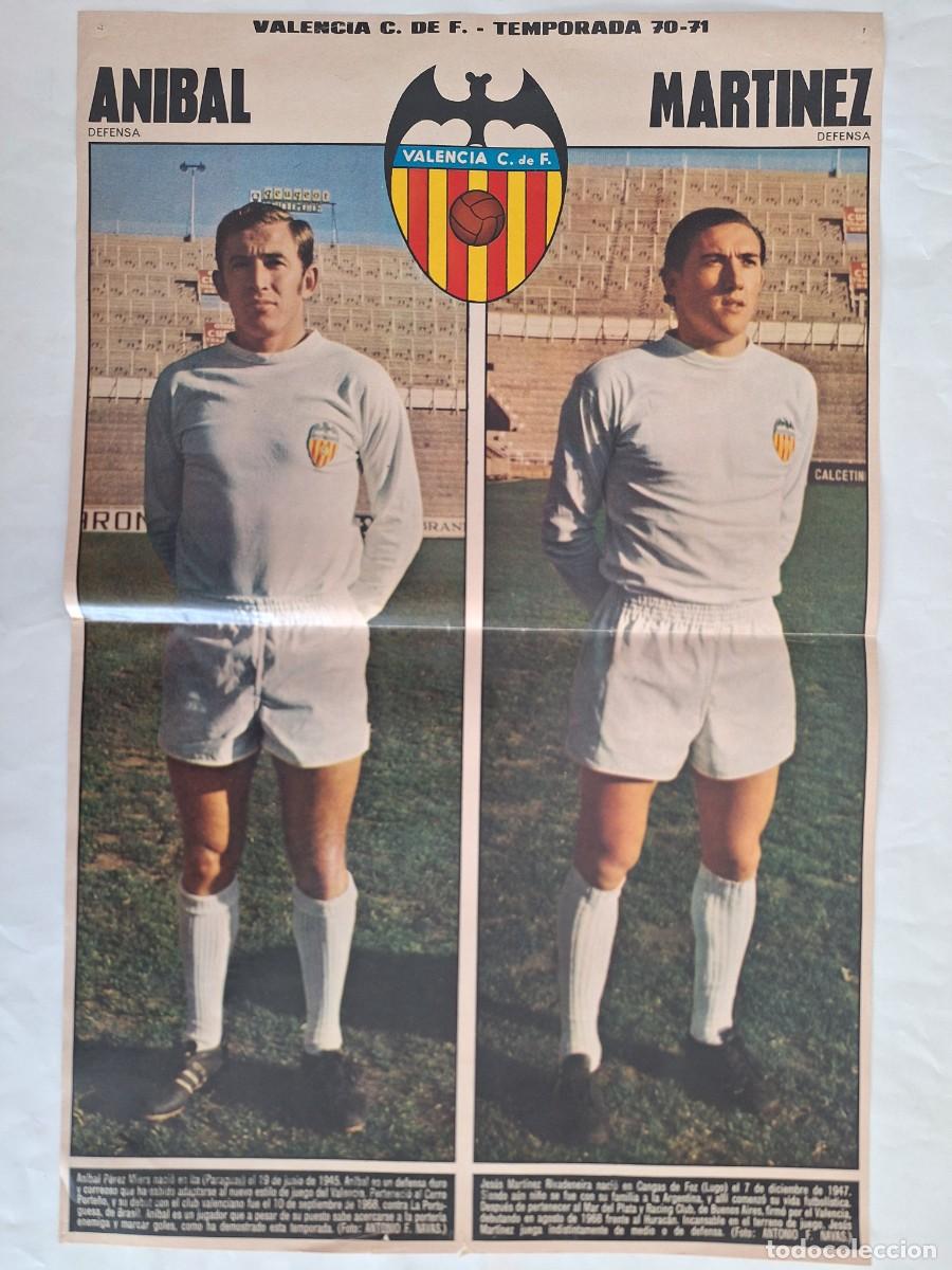 Coleccionismo deportivo: ANTIGUO POSTER VALENCIA CLUB FUTBOL TEMPORADA 1970 1971 CAMPEON LIGA ANIBAL MARTINEZ RV