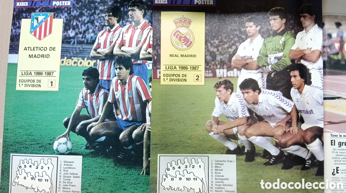 Coleccionismo deportivo: POSTERS LIGA 86 87 MARCA