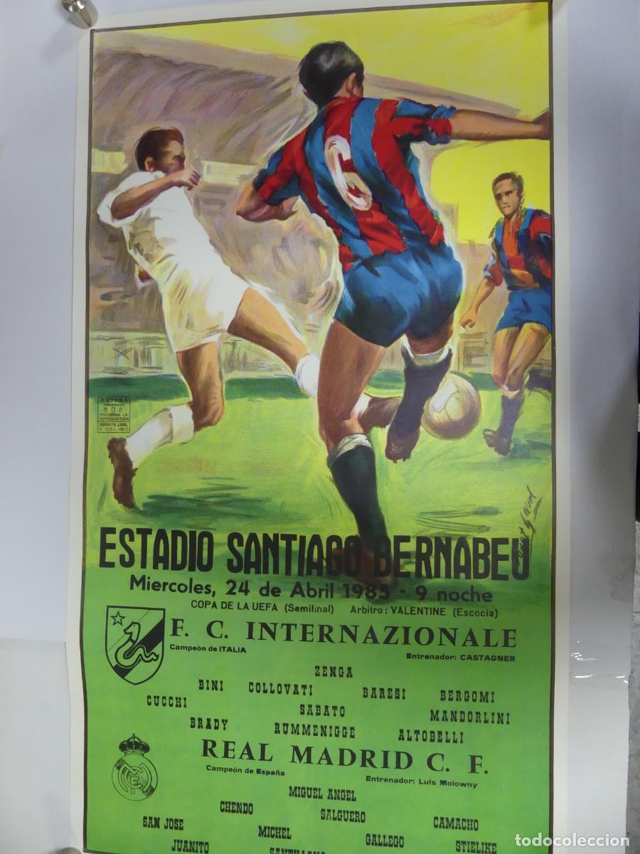 Coleccionismo deportivo: CARTEL DE PARTIDO DE F&Uacute;TBOL INTERNAZIONALE - REAL MADRID