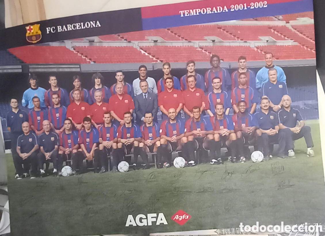 Coleccionismo deportivo: Plantilla del FCBarcelona 2001-2002