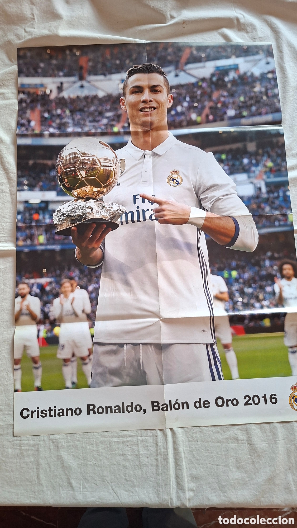 Coleccionismo deportivo: Poster Cristiano Ronaldo - Balon de Oro 2016