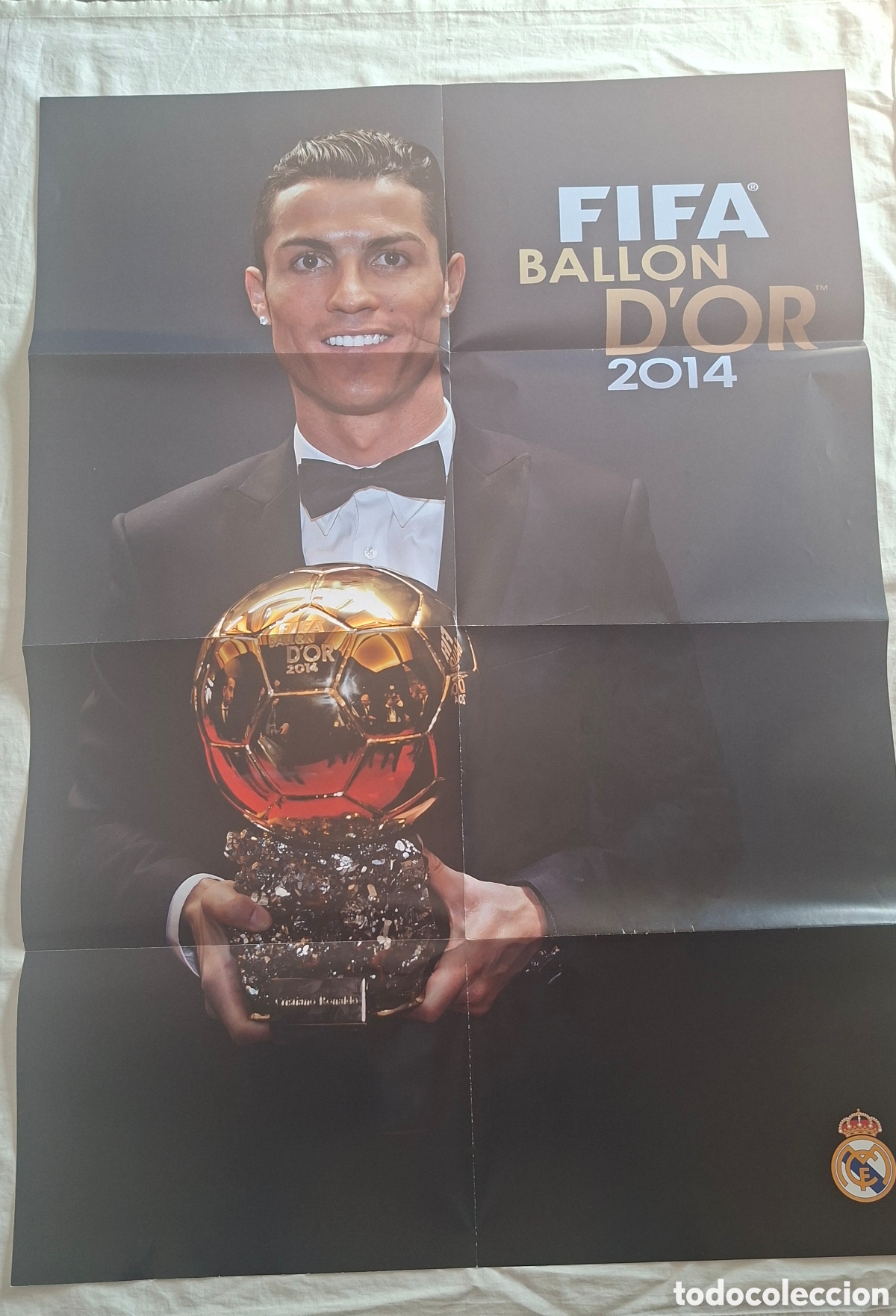 Coleccionismo deportivo: Poster de Cristiano Ronaldo - Balon de Oro 2014