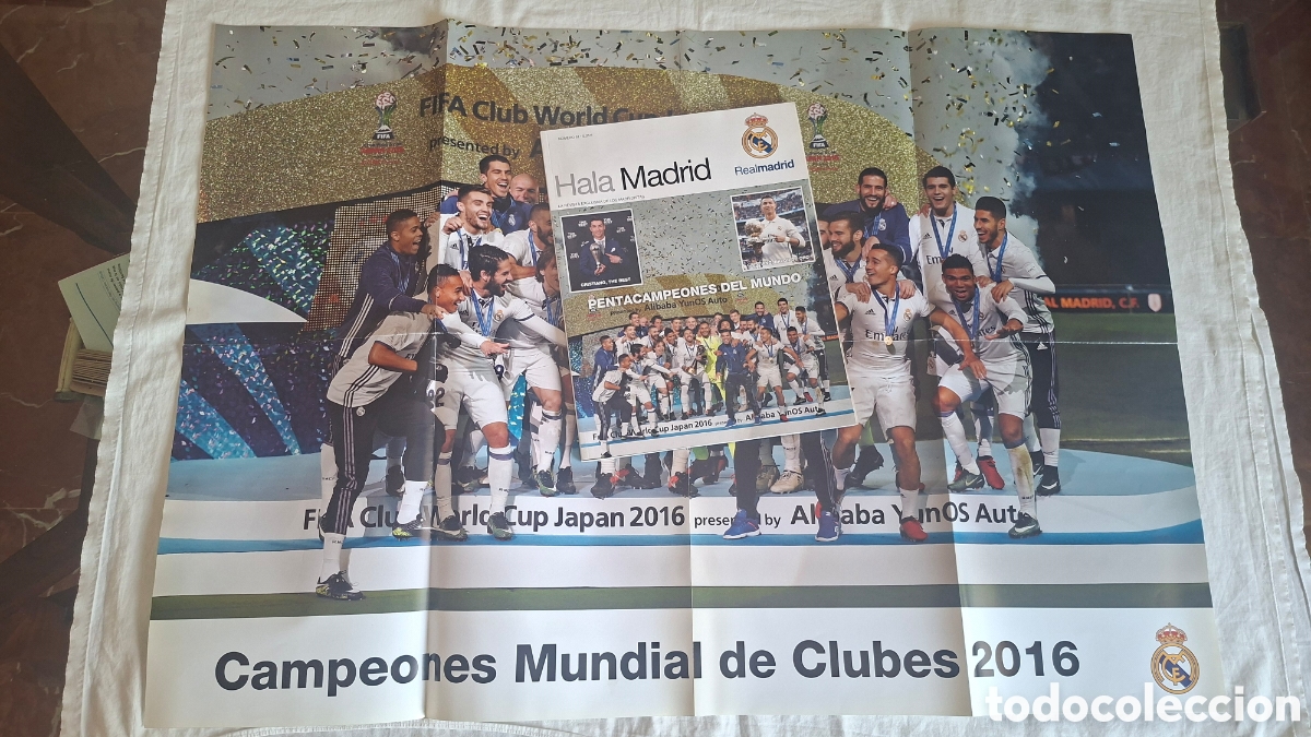 Coleccionismo deportivo: Real Madrid Mundial Clubs 2016, Revista+ Poster Hala Madrid