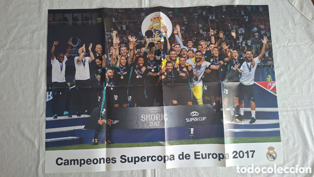 Coleccionismo deportivo: 6 Posters Real Madrid 2014, 2017, 2018, 2020, 2019. Liga Supercopa Mundial Clubes. Hala Madrid