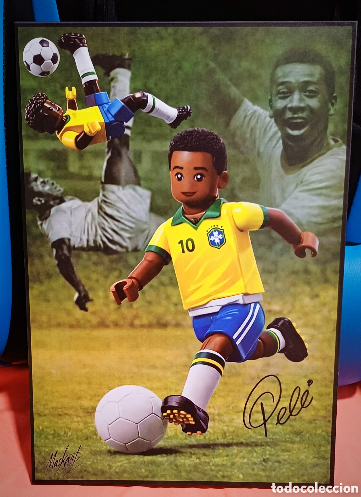 Coleccionismo deportivo: Pel&eacute; cuadro coleccionista