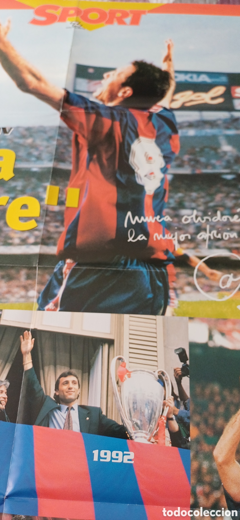 Coleccionismo deportivo: P&oacute;ster Stoichkov despedida FCBarcelona
