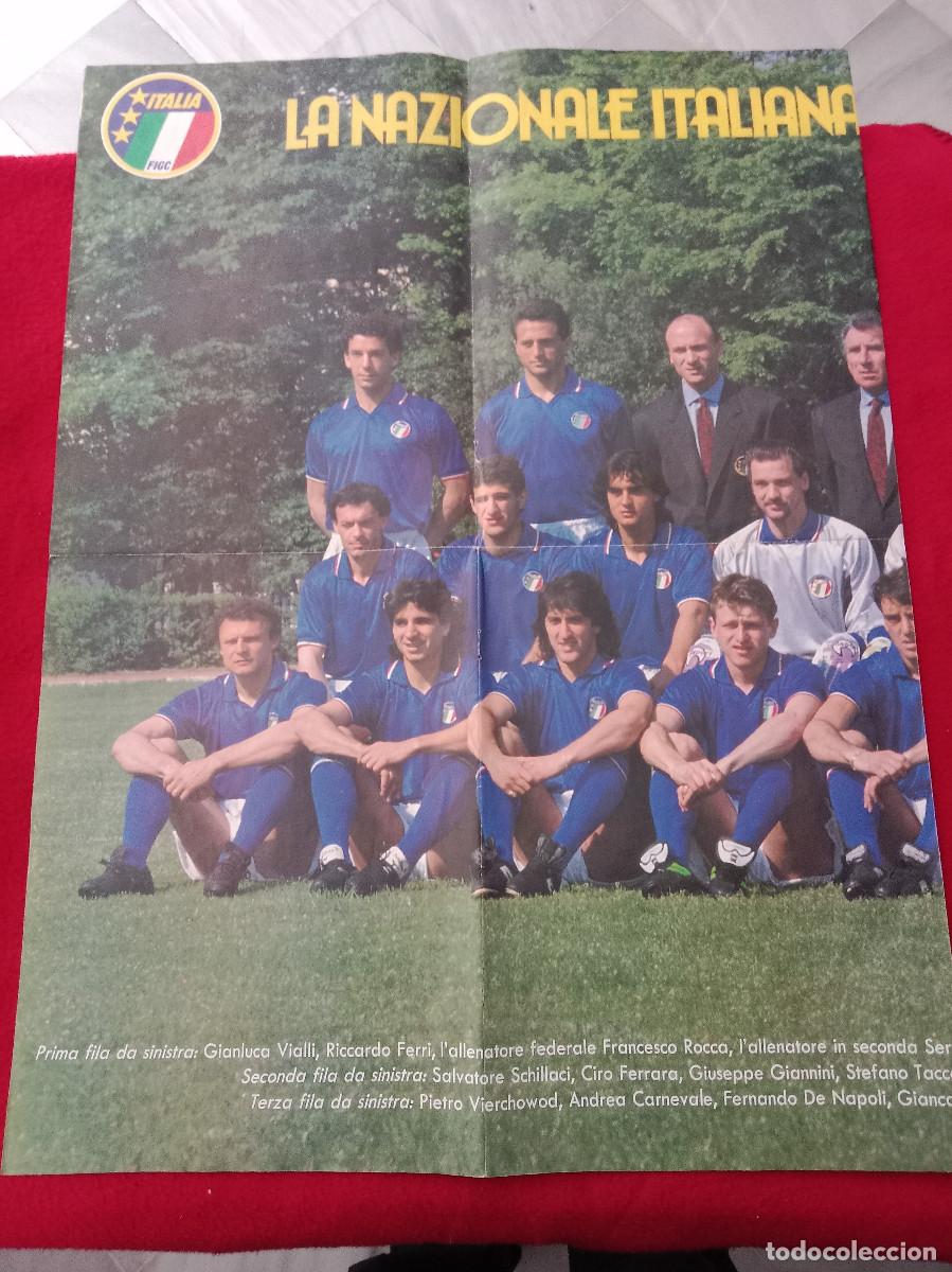 Coleccionismo deportivo: P&oacute;ster del Guerin Sportivo - Selecci&oacute;n Italiana, Mundial de F&uacute;tbol 1990 - En Buenas Condiciones.