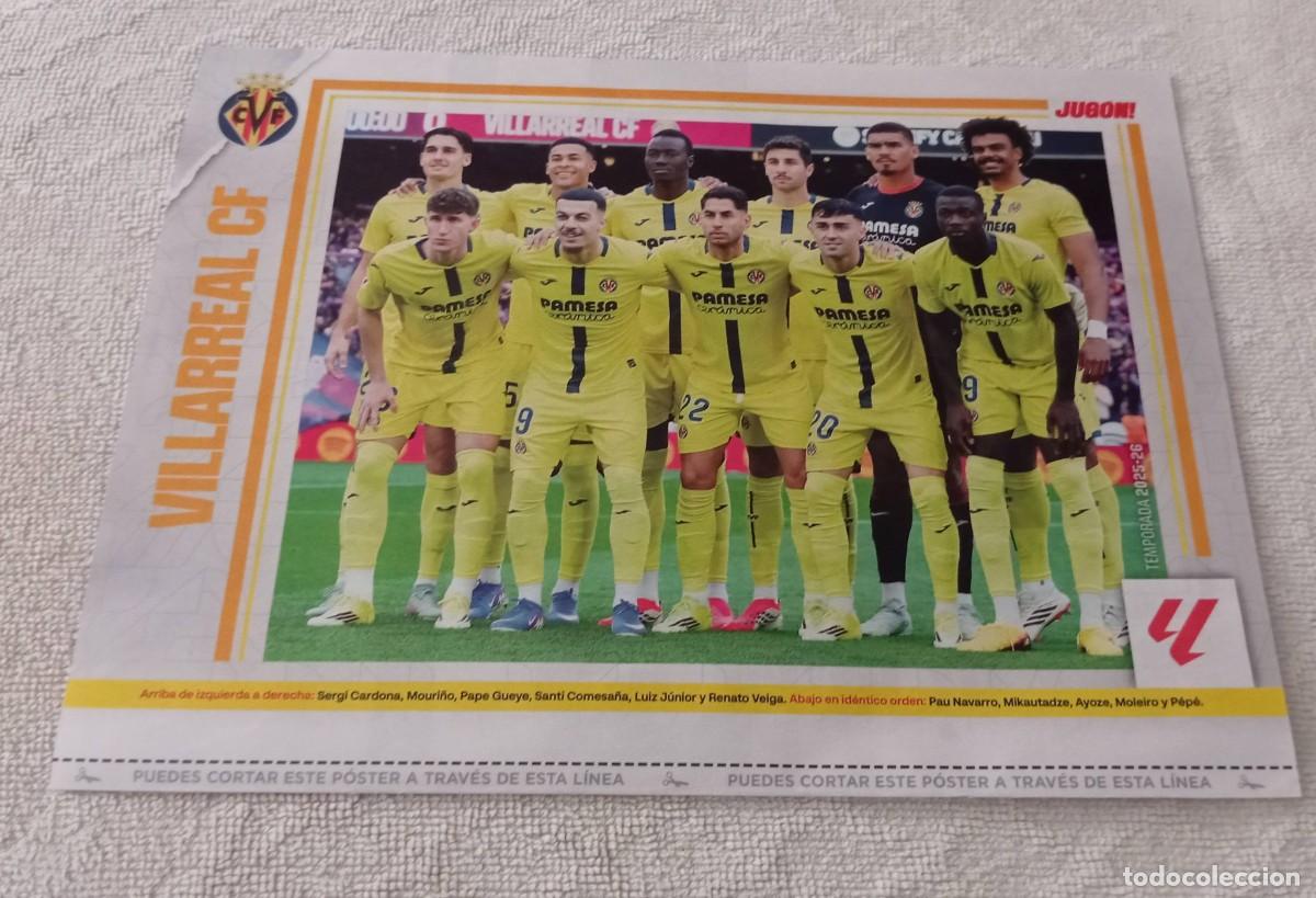 Coleccionismo deportivo: -POSTER DE FUTBOL DEL VILLARREAL TEMPORADA 25-26