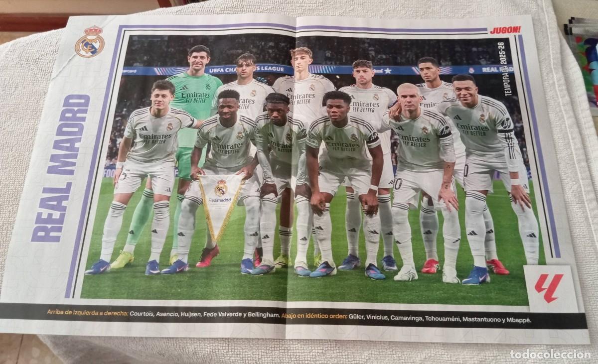 Coleccionismo deportivo: -POSTER DE FUTBOL DEL EQUIPO REAL MADRID TEMPORADA 25-26