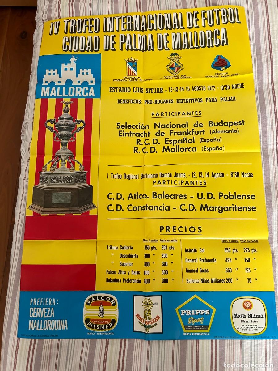 Coleccionismo deportivo: Poster IV Trofeo internacional de futbol ciudad de Palma de Mallorca