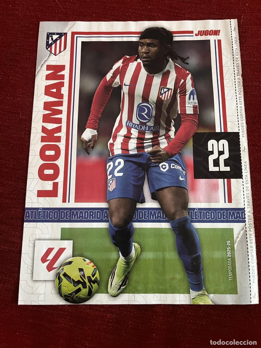 Coleccionismo deportivo: CARTEL POSTER REVISTA JUGON LOOKMAN ATLETICO MADRID TEMPORADA 2025 2026