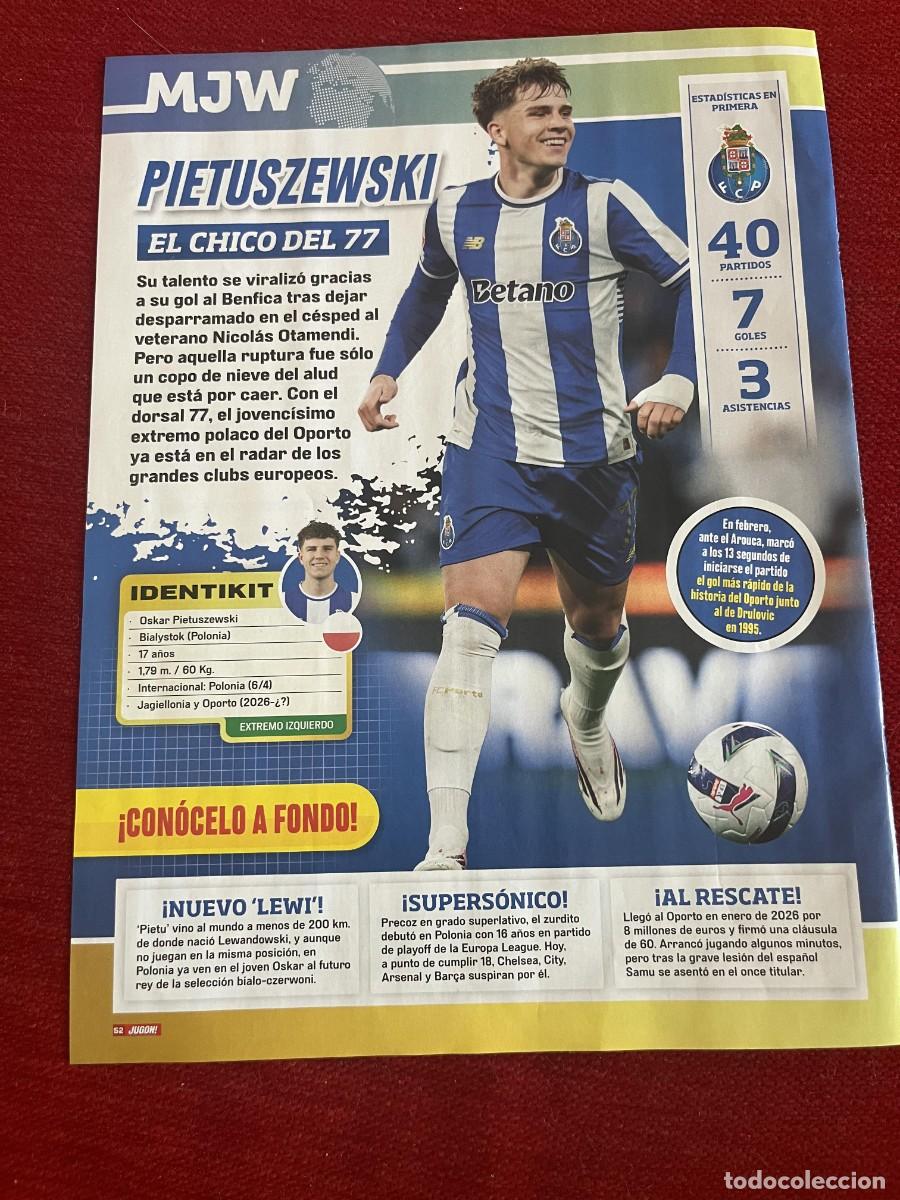 Coleccionismo deportivo: CARTEL POSTER REVISTA JUGON OSKAR PIETUSZEWSKI ESPANYOL ESPA&Ntilde;OL TEMPORADA 2025 2026