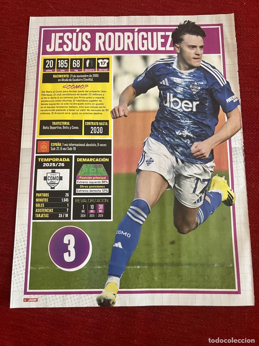 Coleccionismo deportivo: CARTEL POSTER REVISTA JUGON JESUS RODRIGUEZ COMO TEMPORADA 2025 2026