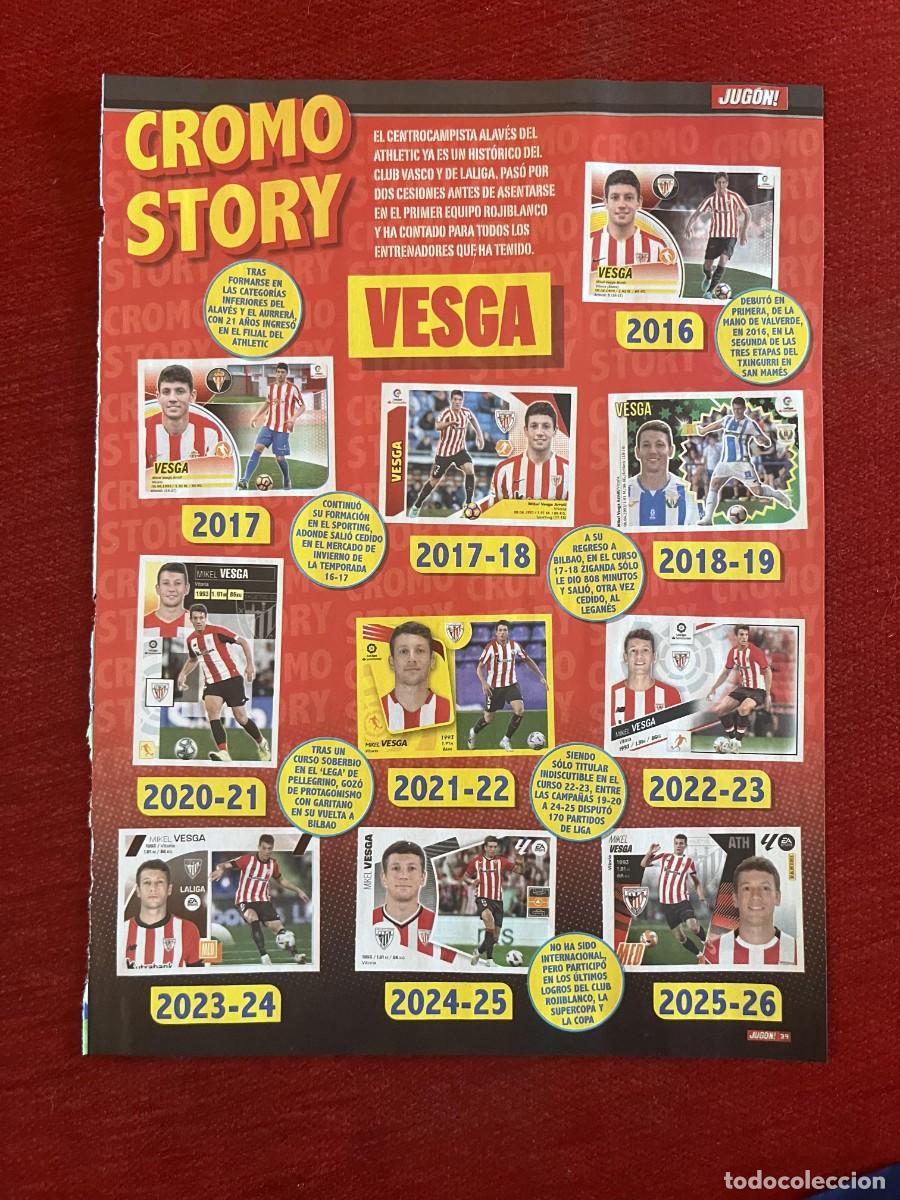 Coleccionismo deportivo: CARTEL POSTER REVISTA JUGON CROMO STORY MIKEL VESGA ATHLETIC CLUB BILBAO TEMPORADA 2025 2026