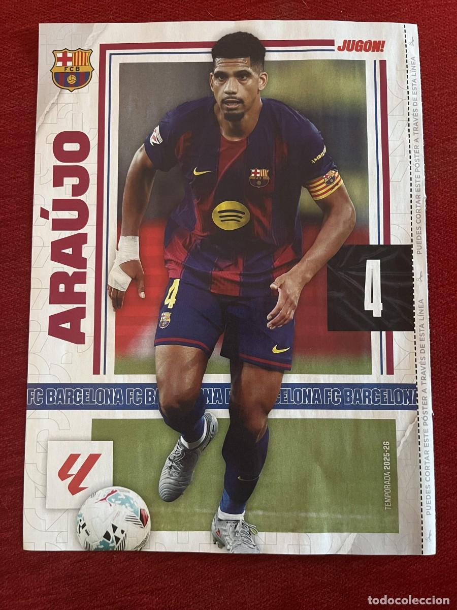 Coleccionismo deportivo: CARTEL POSTER REVISTA JUGON ARAUJO BARCELONA TEMPORADA 2025 2026