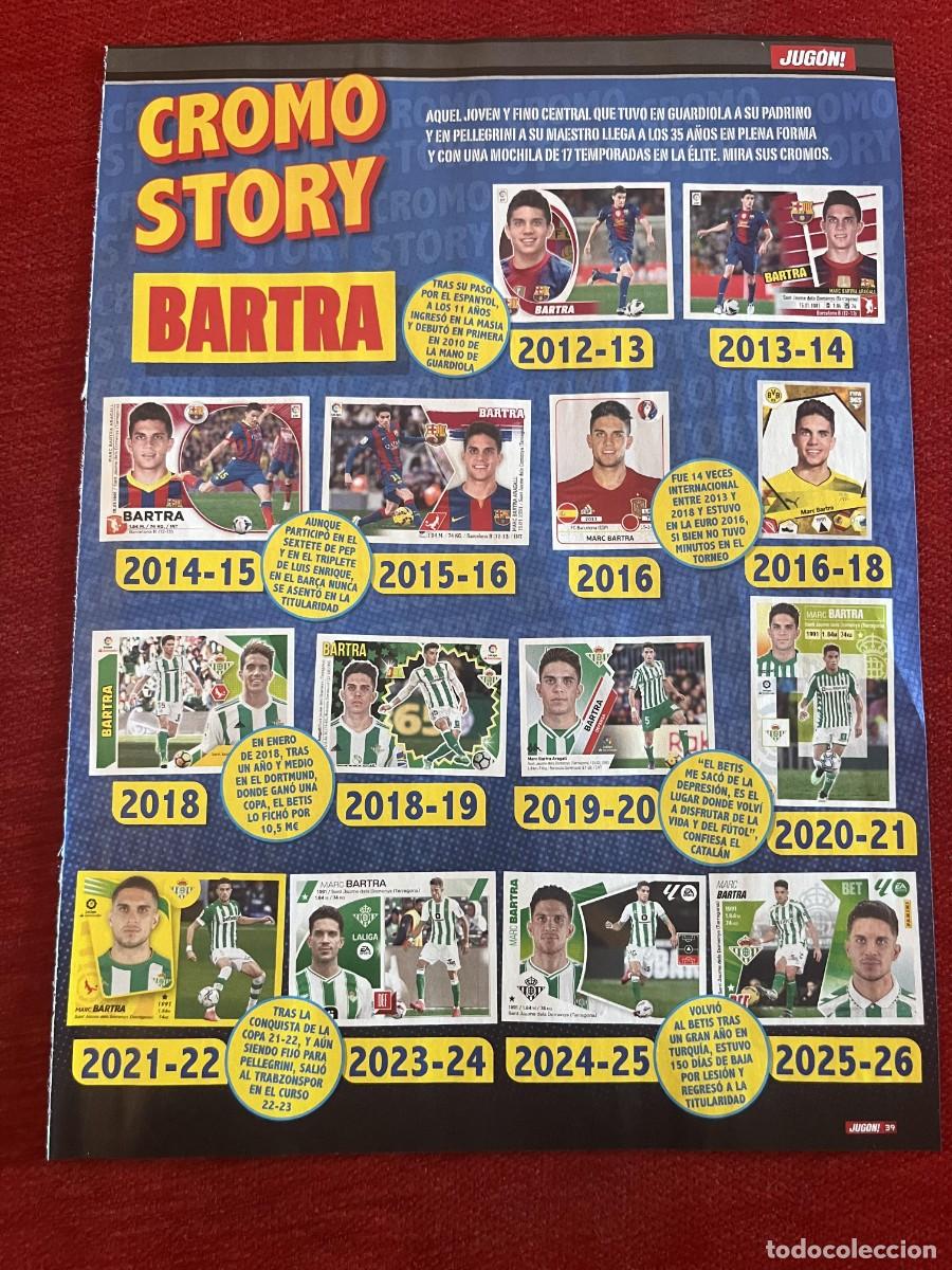 Coleccionismo deportivo: CARTEL POSTER REVISTA JUGON CROMO STORY BARTRA BARCELONA HUIJSEN REAL MADRID TEMPORADA 2025 2026