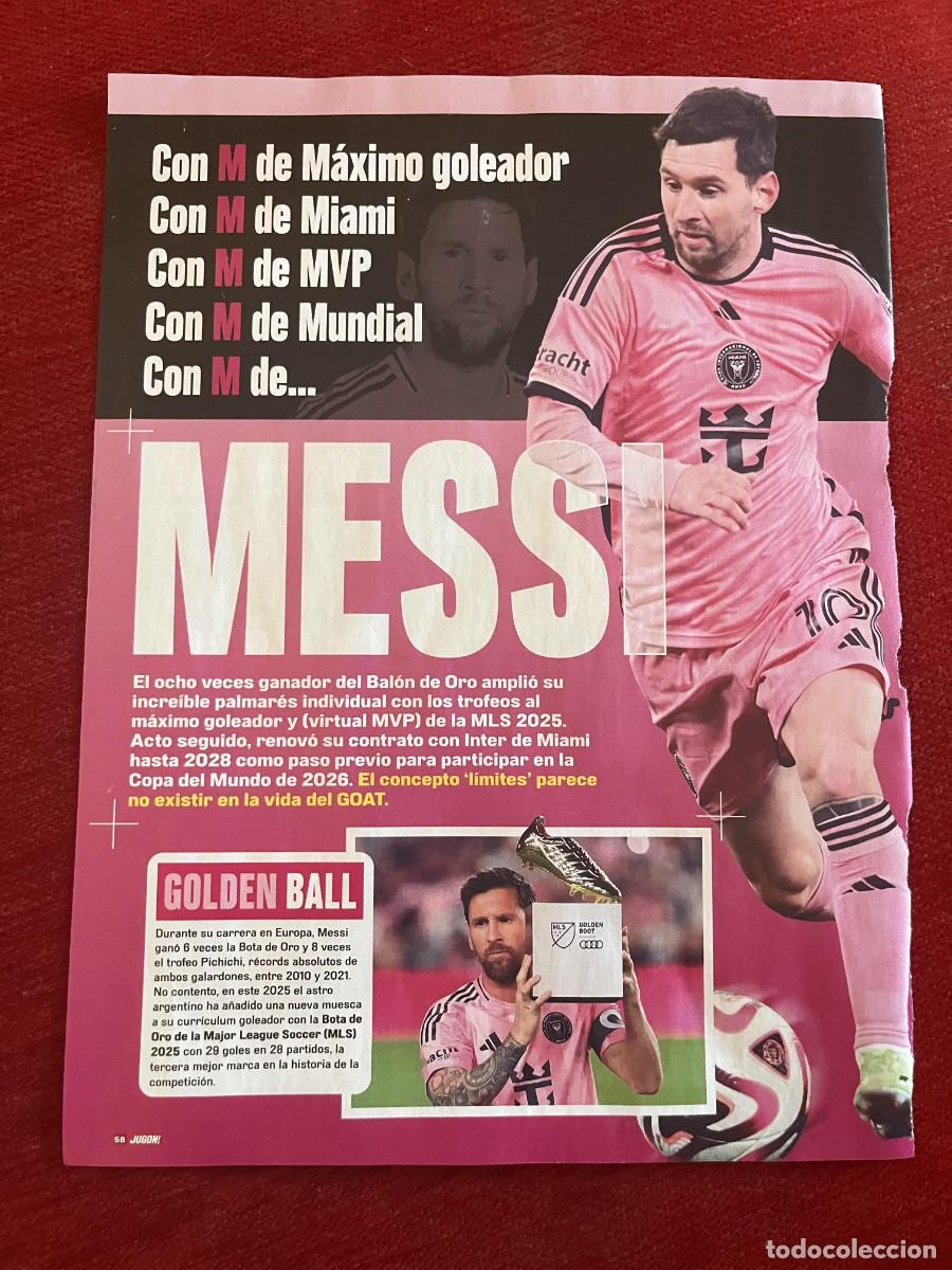 Coleccionismo deportivo: CARTEL POSTER REVISTA JUGON LIONEL MESSI GOLDEN BALL INTER MIAMI TEMPORADA 2025 2026
