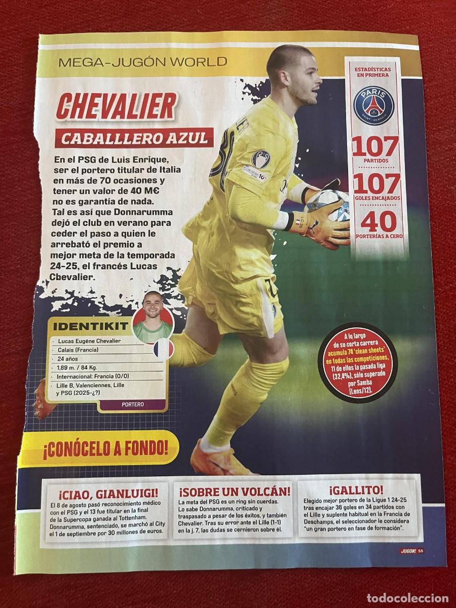 Coleccionismo deportivo: CARTEL POSTER REVISTA JUGON LUCAS CHEVALIER PSG TEMPORADA 2025 2026