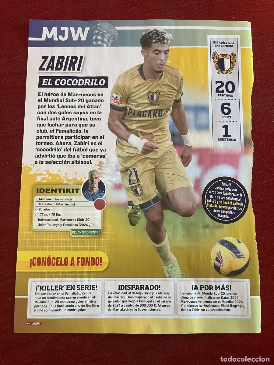 Coleccionismo deportivo: CARTEL POSTER REVISTA JUGON YASSIR ZABIRI MARRUECOS TEMPORADA 2025 2026