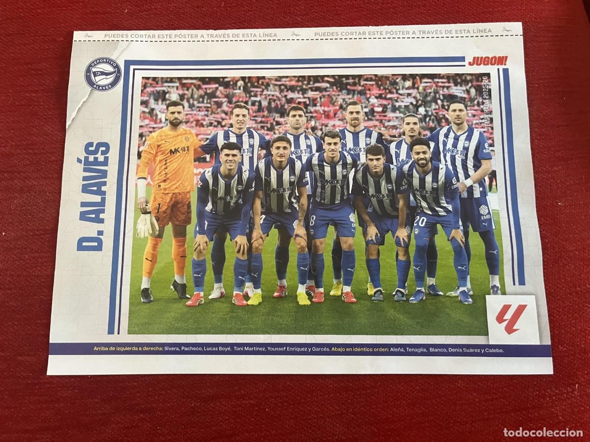Coleccionismo deportivo: CARTEL POSTER REVISTA JUGON ONCE ALINEACION ALAVES FEDE VALVERDE REAL MADRID TEMPORADA 2025 2026