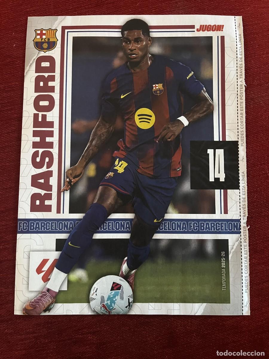 Coleccionismo deportivo: CARTEL POSTER REVISTA JUGON RASHFORD BARCELONA BRYAN GIL GIRONA TEMPORADA 2025 2026
