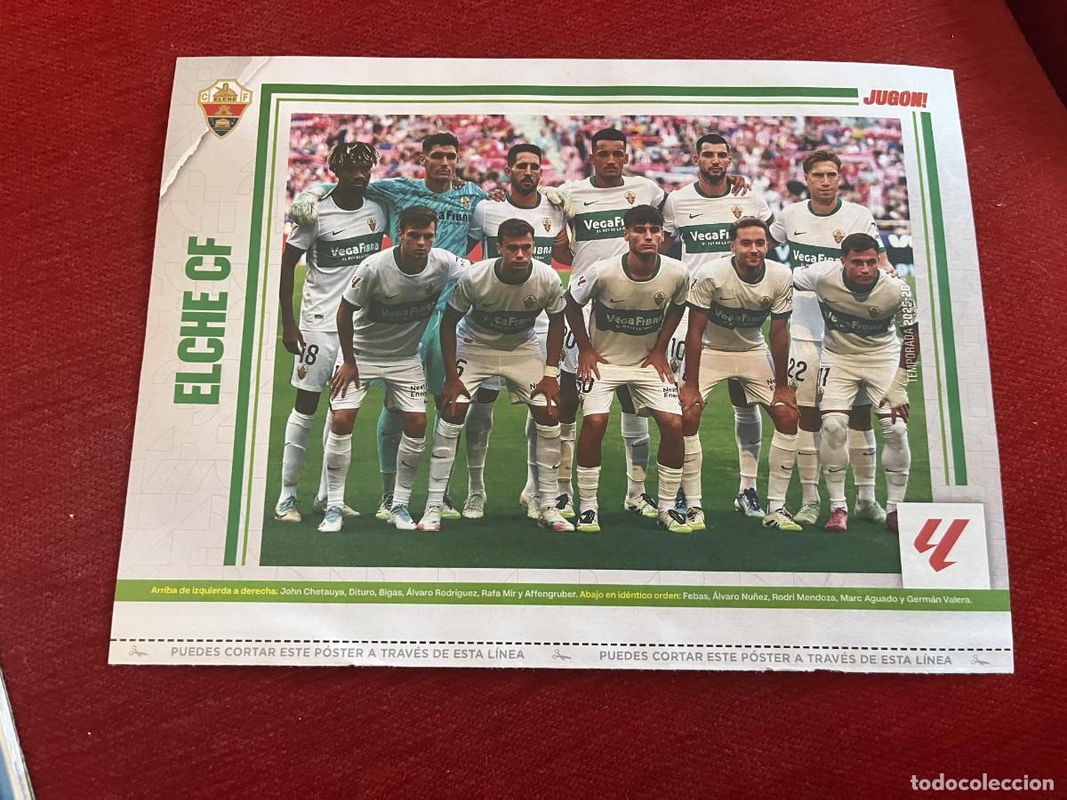 Coleccionismo deportivo: CARTEL POSTER REVISTA JUGON ONCE ALINEACION ELCHE DEOSSA REAL BETIS TEMPORADA 2025 2026