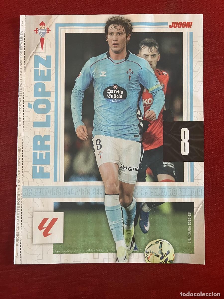 Coleccionismo deportivo: CARTEL POSTER REVISTA JUGON BUDIMIR OSASUNA FER LOPEZ CELTA VIGO TEMPORADA 2025 2026