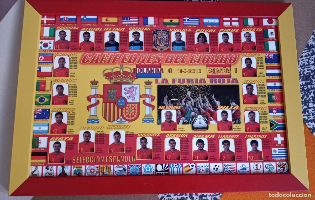 Coleccionismo deportivo: Cartel Poster conmemorativo. Campeones 2010. Mundial de Futbol Sud&aacute;frica