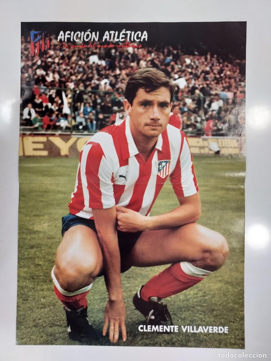 Coleccionismo deportivo: DOBLE POSTER GRANDE. CLEMENTE VILLAVERDE ATLETICO AVIACION 2002-03. REVISTA AFICION ATLETICA MADRID
