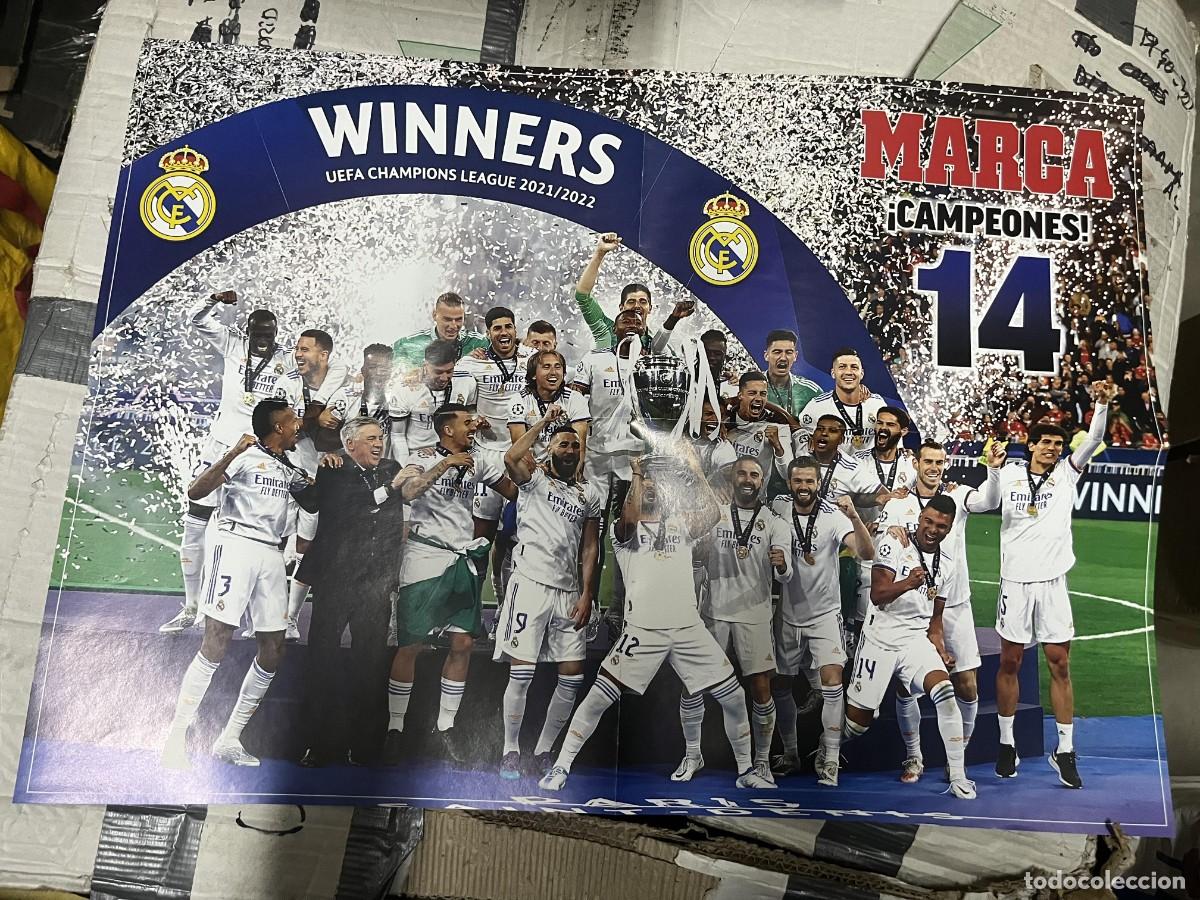Coleccionismo deportivo: CARTEL POSTER MARCA CAMPEON REAL MADRID UEFA CHAMPIONS LEAGUE 2022 PATRIMONIO DE LA HUMANIDAD