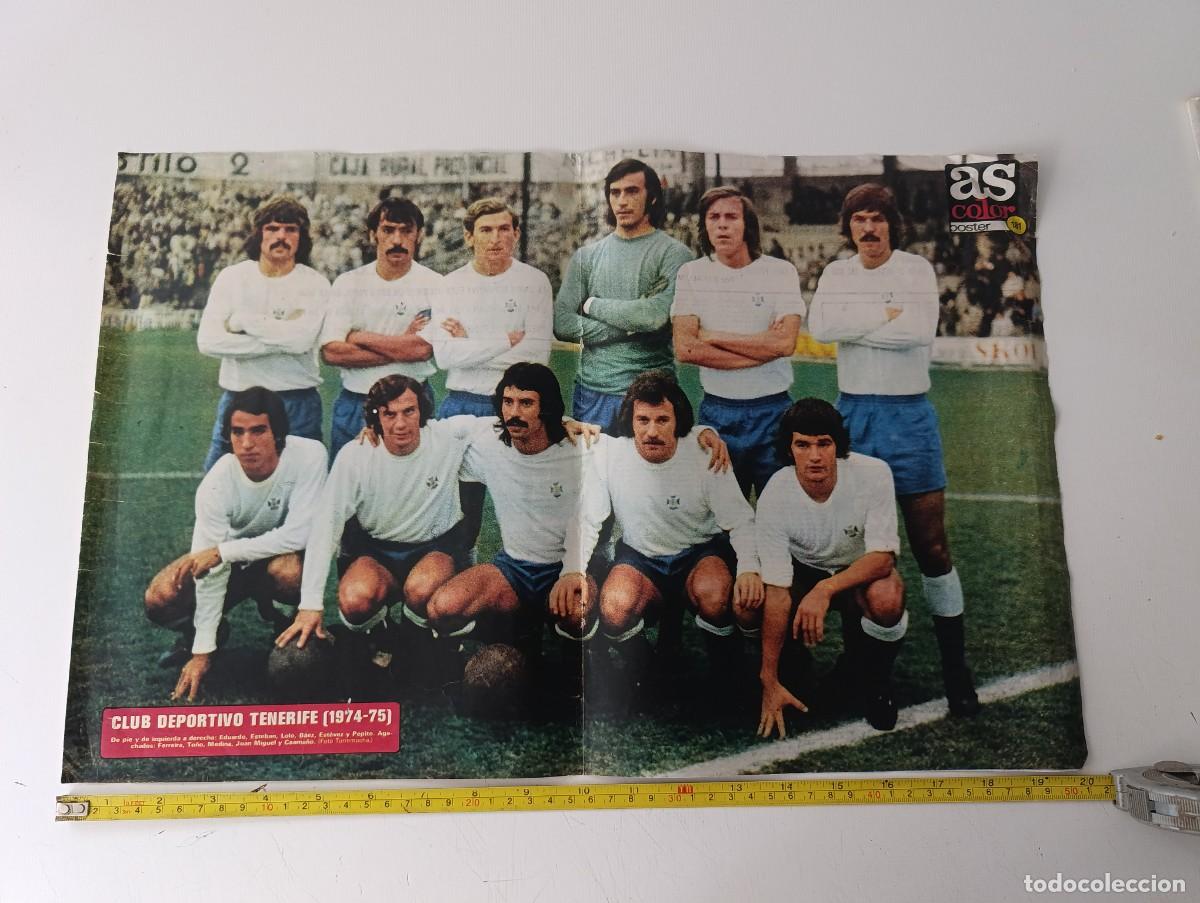 Coleccionismo deportivo: POSTER - ALINEACION C.D. TENERIFE - PERIODICO AS - 54CM X 33CM - ( CON ARRUGAS )