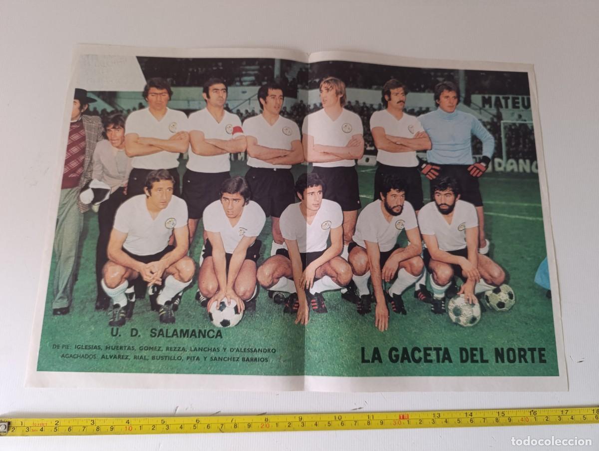 Coleccionismo deportivo: POSTER - ALINEACION SALAMANCA - LA GACETA DEL NORTE - A&Ntilde;OS 70 - 42CM X 29CM - ( ARRUGA )