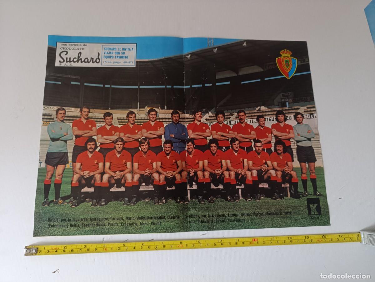 Coleccionismo deportivo: POSTER - ALINEACION C.D. OSASUNA - SUCHARD - A&Ntilde;OS 70 - 42CM X 29CM - ( ARRUGA )