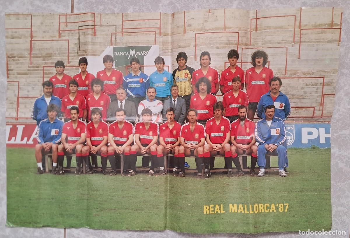 Coleccionismo deportivo: p&oacute;ster de futbol, Real Mallorca, a&ntilde;o 1987.