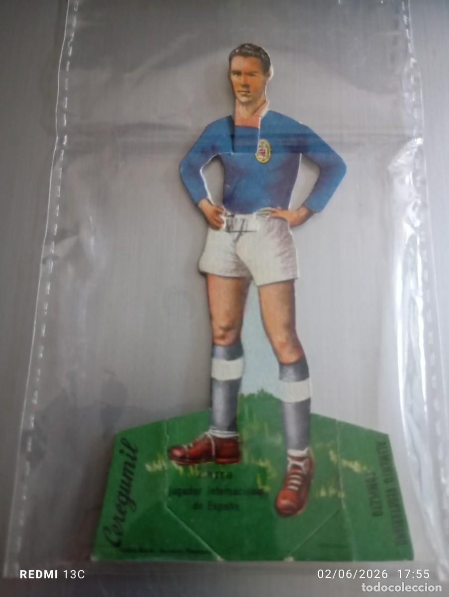Coleccionismo deportivo: CROMO PUBLICIDAD CEREGUMIL SELECCION ESPA&Ntilde;OLA TELMO ZARRAONANDIA MONTOYA (ZARRA) A&Ntilde;OS 40
