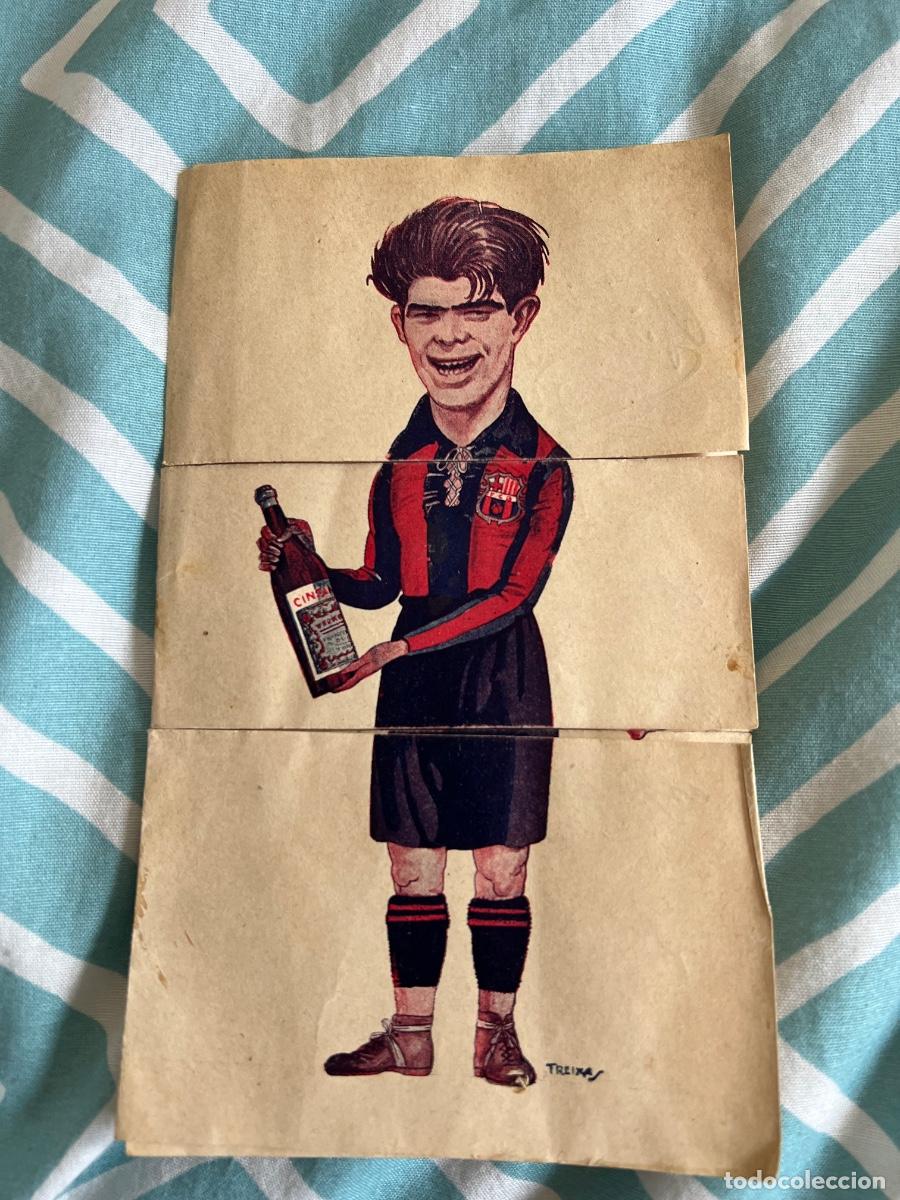 Coleccionismo deportivo: PAULINO ALCANTARA JOSE SAMITIER TRIPTICO PUBLICIDAD CINZANO VERMOUTH A&Ntilde;OS 20