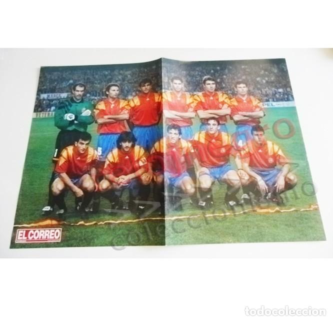 Sports collectibles: P&Oacute;STER DE LA SELECCI&Oacute;N ESPA&Ntilde;OLA F&Uacute;TBOL 1993 ESPA&Ntilde;A DEPORTE LUIS ENRIQUE HIERRO ZUBIZARRETA J SALINAS