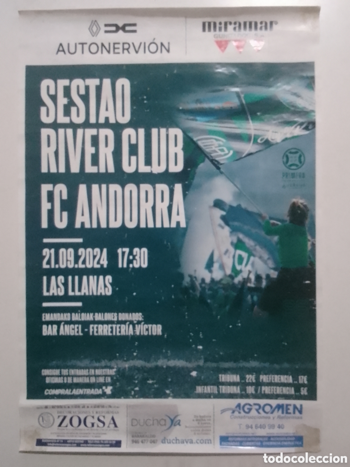 Coleccionismo deportivo: Cartel Temporada 2024-25 Primera Federaci&oacute;n Sestao River Club &bull; FC Andorra.