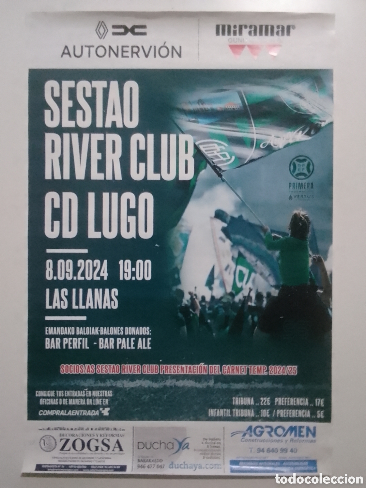 Coleccionismo deportivo: Cartel Temporada 2024-25 Primera Federaci&oacute;n Sestao River Club &bull; CD Lugo.
