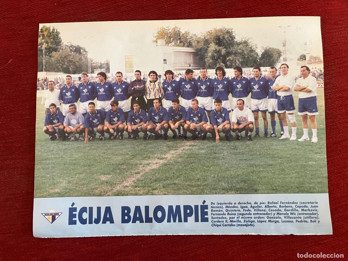 Coleccionismo deportivo: CARTEL POSTER DON BALON PLANTILLA TEMPORADA 95 96 1995 1996 ECIJA BALOMPIE
