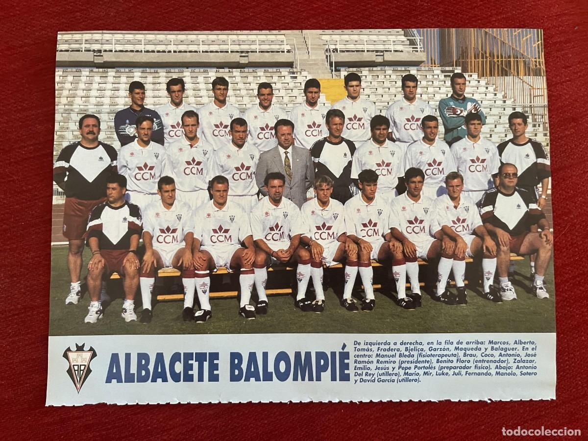 Coleccionismo deportivo: CARTEL POSTER DON BALON PLANTILLA TEMPORADA 95 96 1995 1996 ALBACETE BALOMPIE