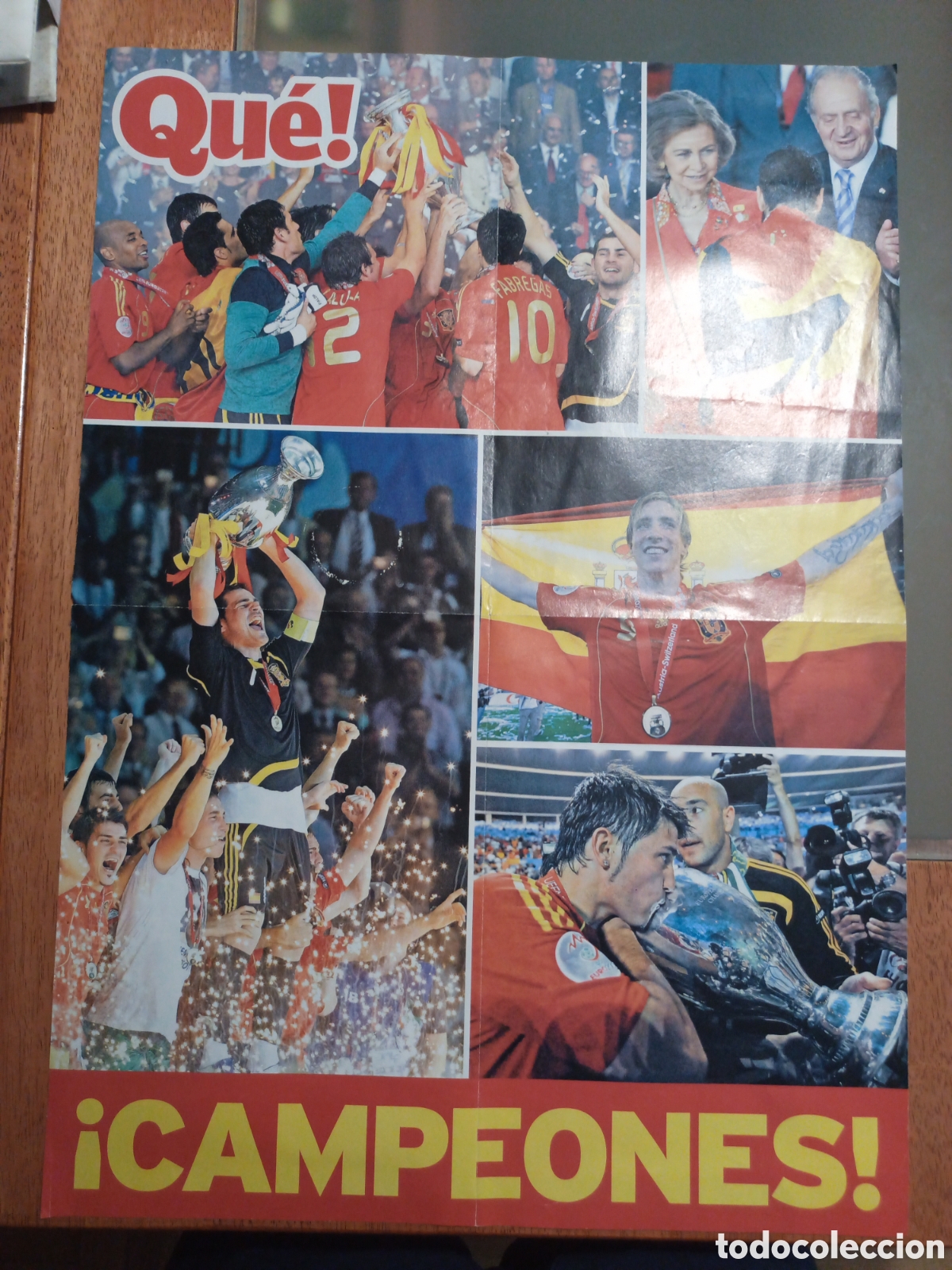 Coleccionismo deportivo: Poster Campeones 2008 revista Que!