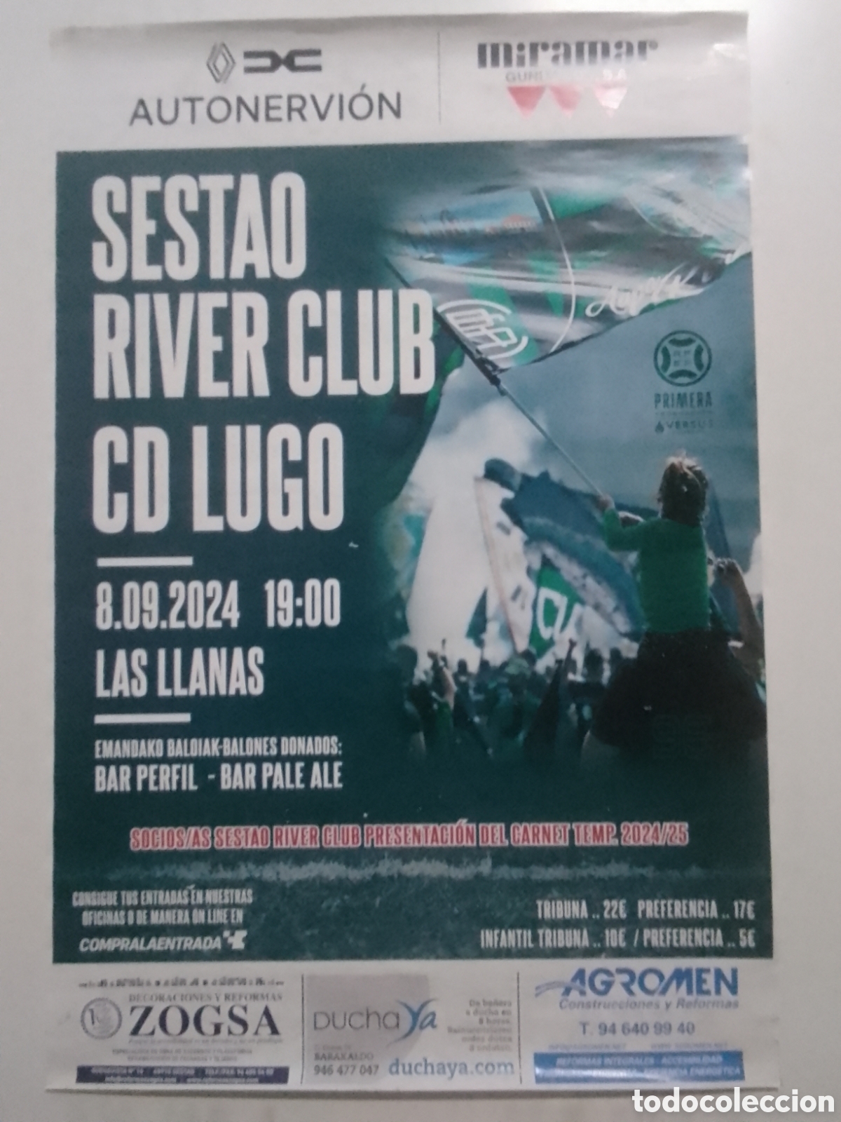 Coleccionismo deportivo: Cartel Temporada 2024-25 Primera Federaci&oacute;n Sestao River Club &bull; CD Lugo.