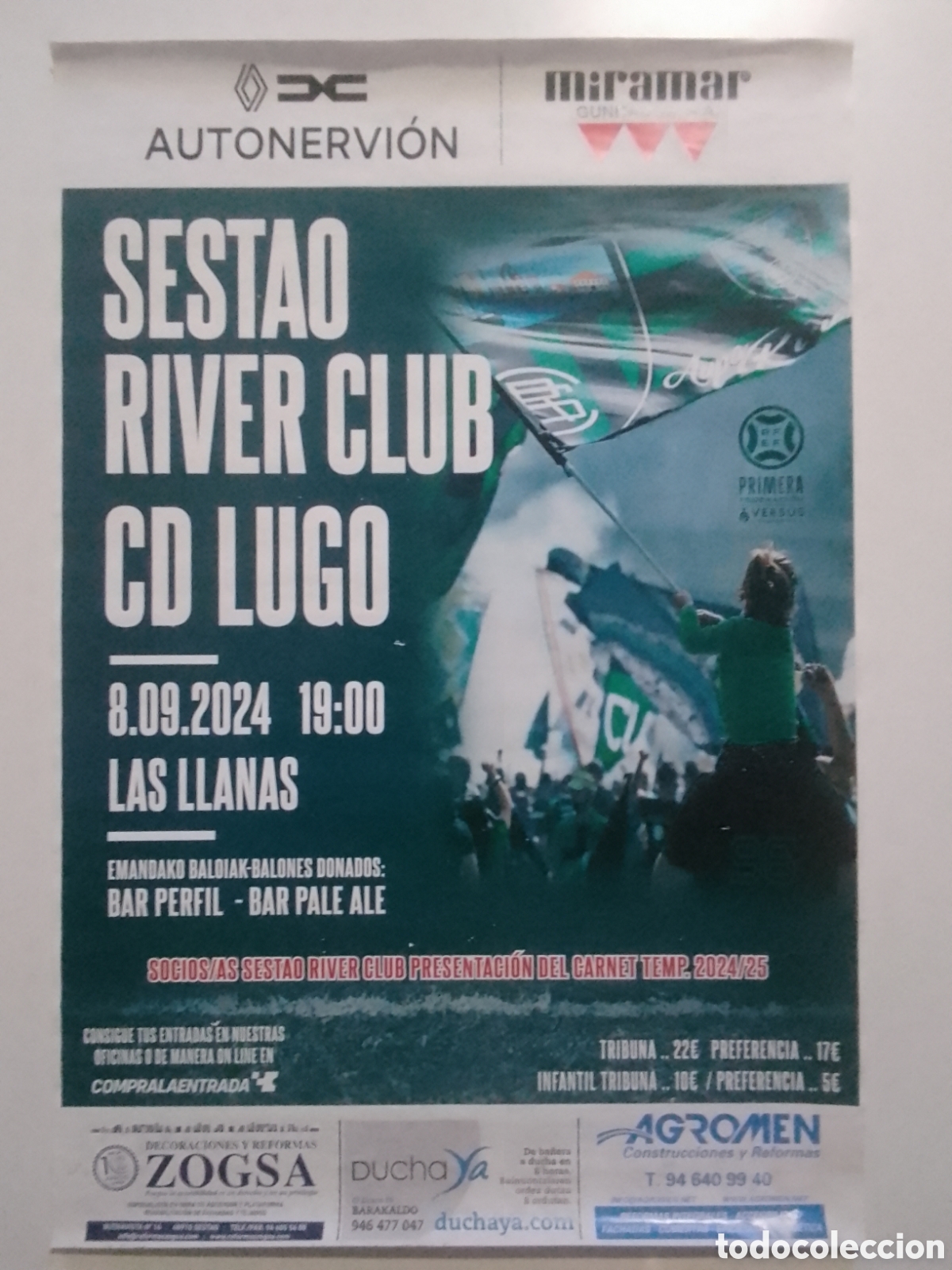Coleccionismo deportivo: Cartel Temporada 2024-25 Primera Federaci&oacute;n Sestao River Club &bull; CD Lugo.