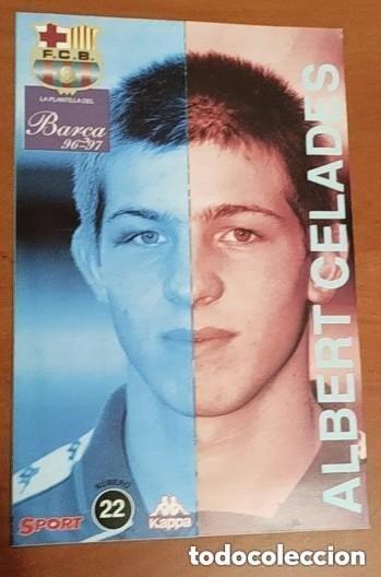 Coleccionismo deportivo: LAMINA FICHA ALBERT CELADES BAR&Ccedil;A 96-97
