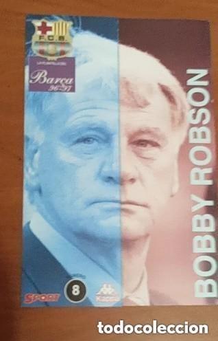 Coleccionismo deportivo: LAMINA FICHA BOBBY ROBSON BAR&Ccedil;A 96-97