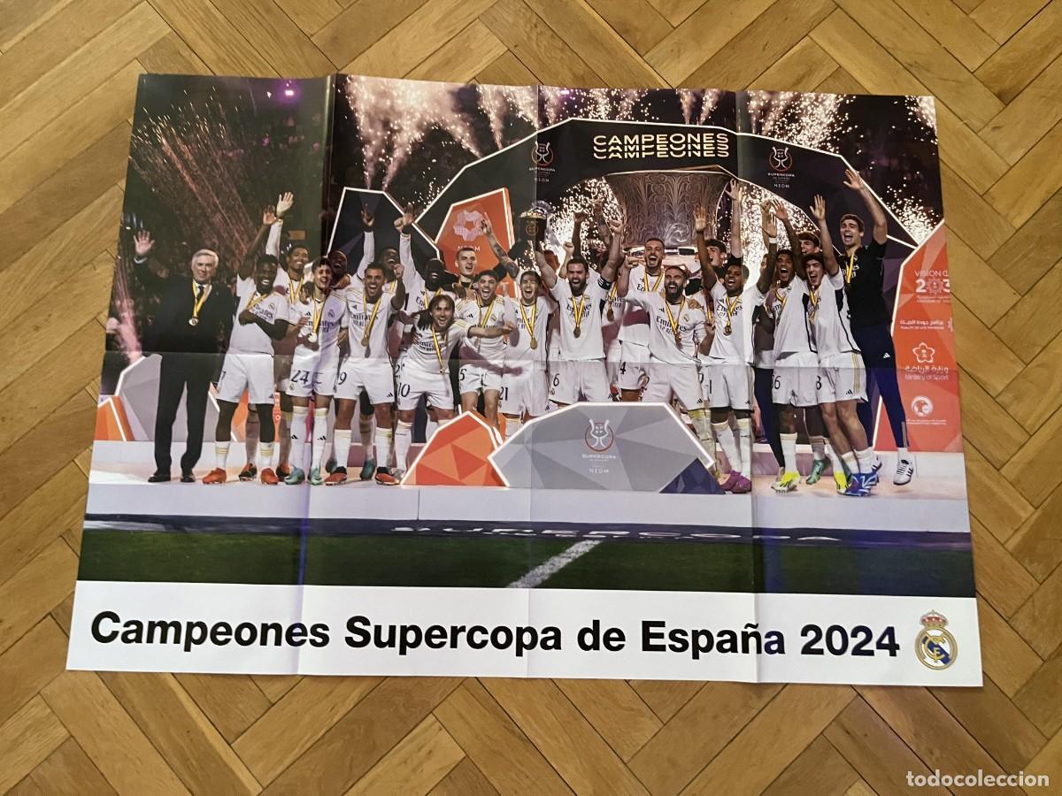 Coleccionismo deportivo: GRAN CARTEL POSTER OFICIAL REAL MADRID CAMPEONES SUPERCOPA DE ESPA&Ntilde;A 24 2024 PLANTILLA
